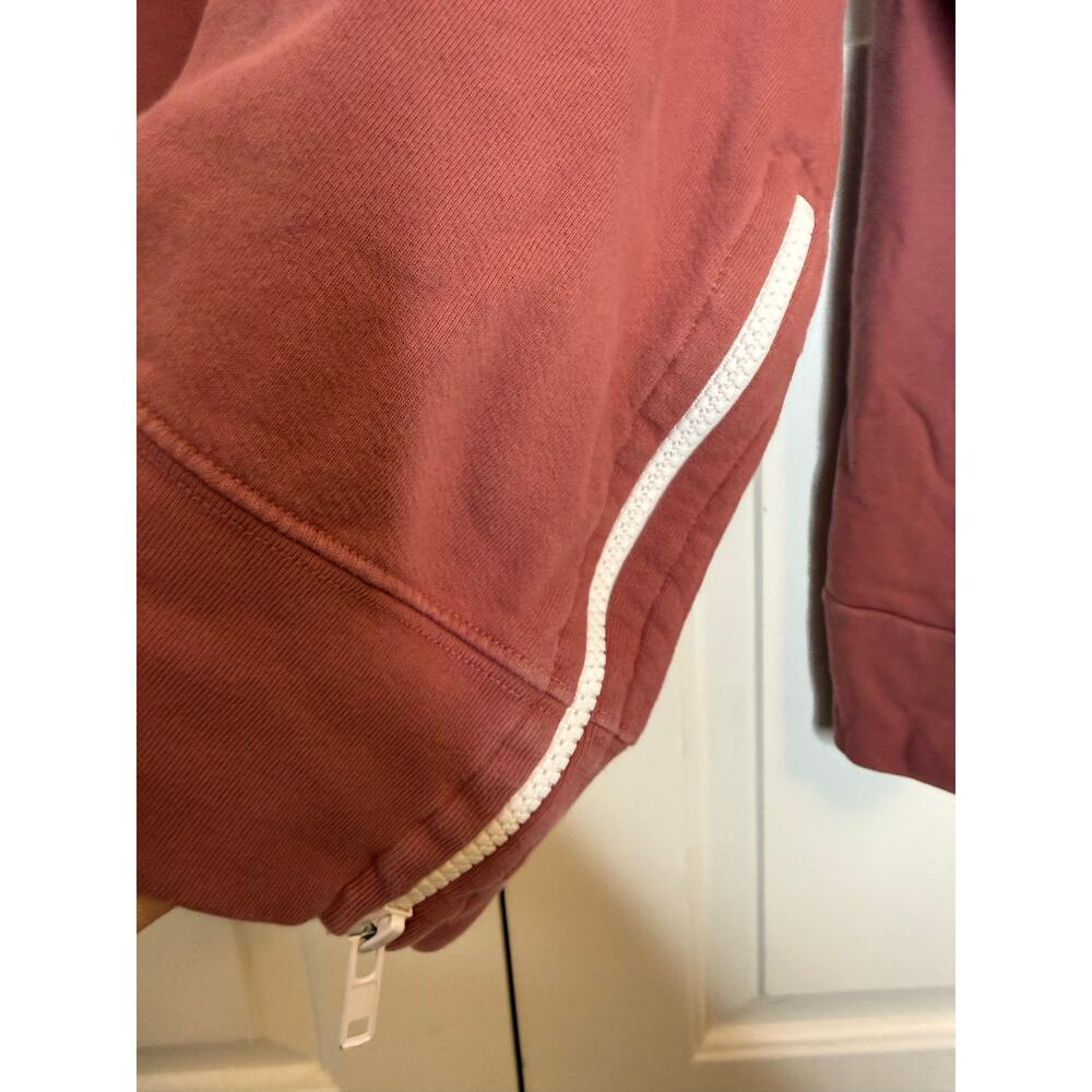 SUNDRY Women's 3 L Grateful Varsity Crewneck Popover Graphic Sweater Mauve Pink - Picture 6 of 12